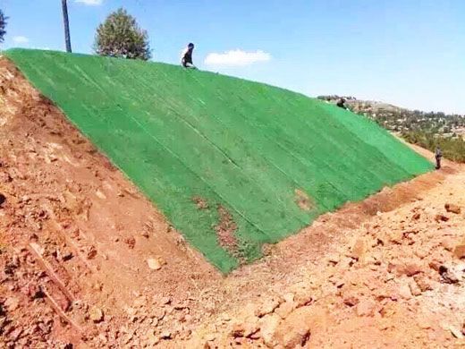 三維植被網(wǎng)護坡施工現(xiàn)場